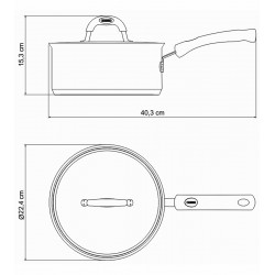 Panela 20cm 2,80 Litros Duo Silicone Aço Inox Tramontina Com Cabo